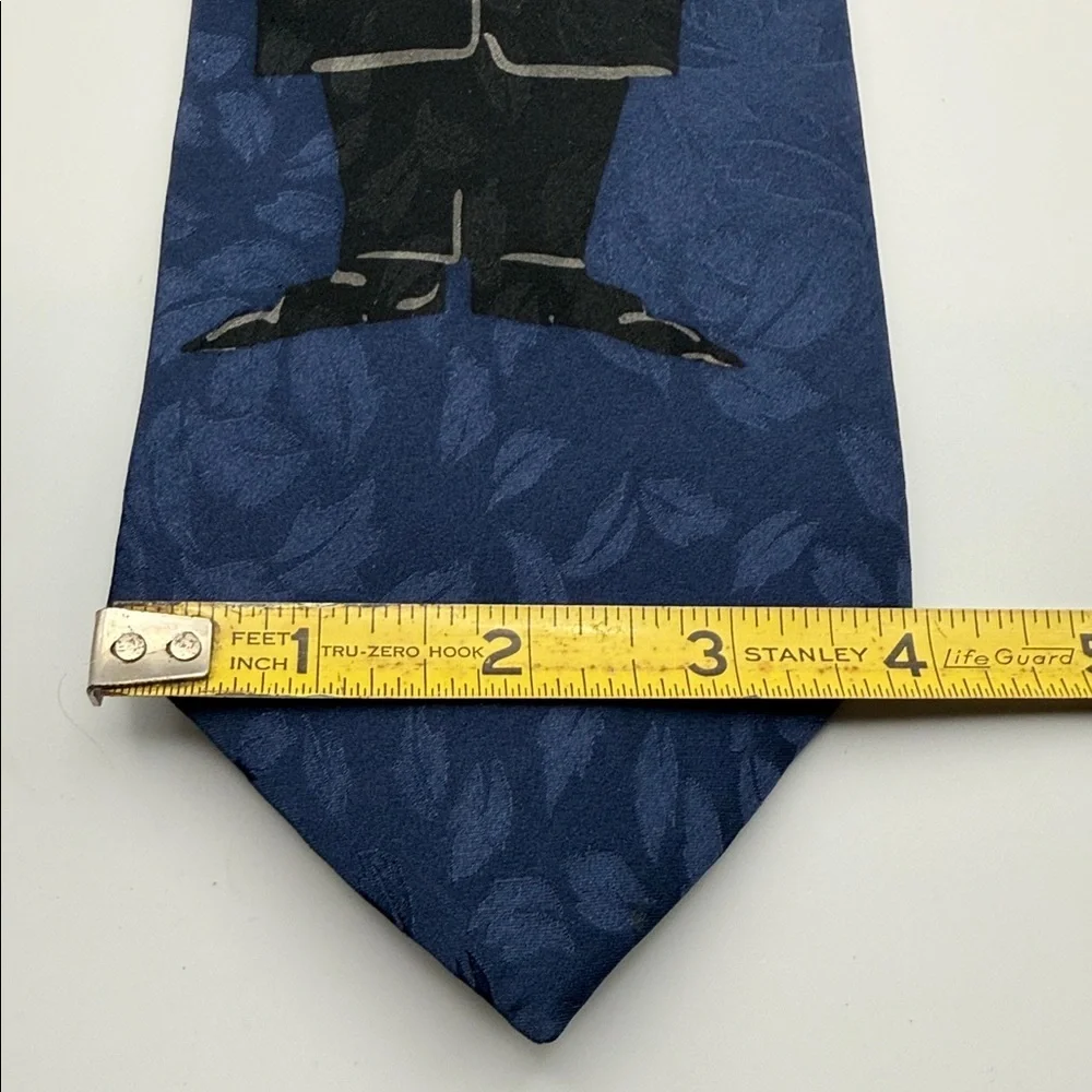 Wembley Scrooge Bah Humbug Christmas necktie Joy to the World 100% Silk Made USA